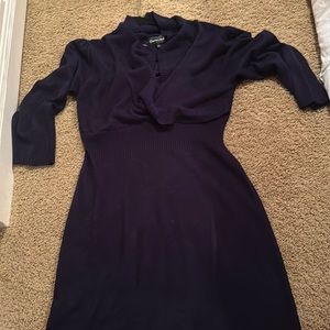 Long dark blue sweater